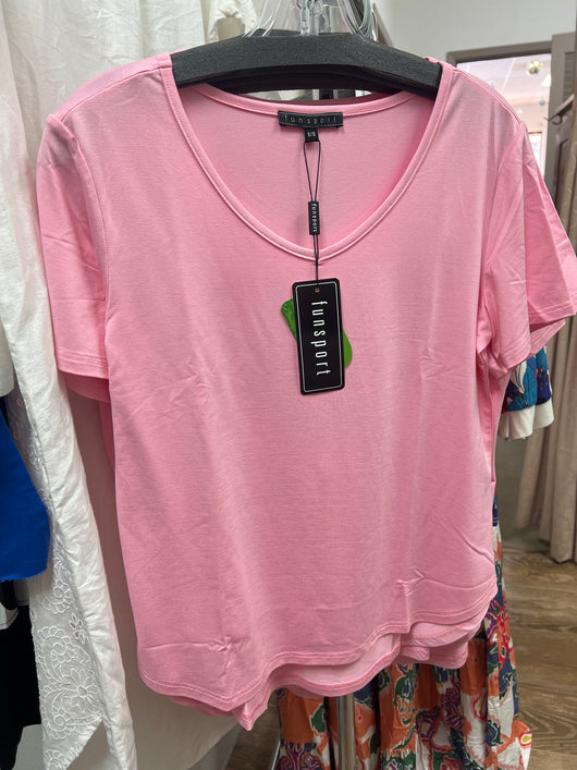 FunSport pink v neck top