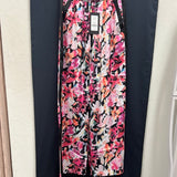 Gabby Isabella black pink floral silky pants