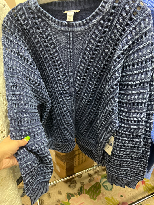 Tribal crew neck sweater nightfall navy