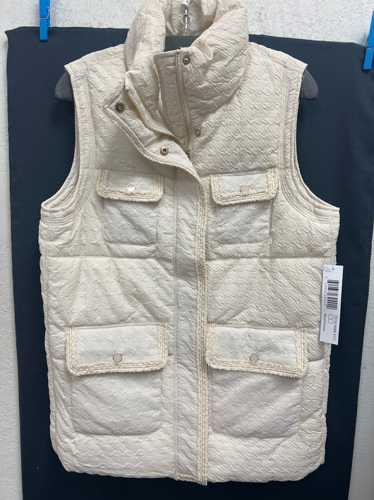Tribal moonstone beige textured vest