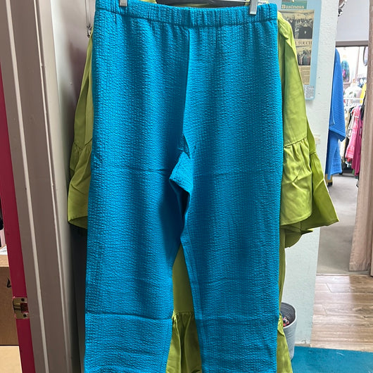Toofan turquoise pull on pants