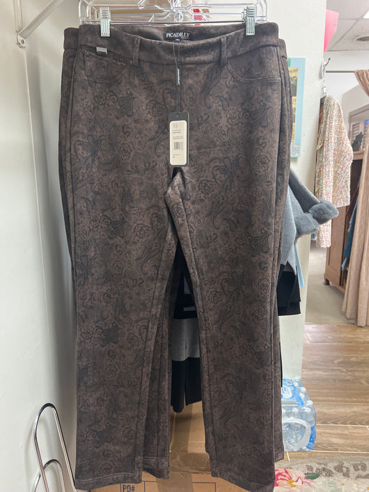 Picadilly pinecone multi faux suede pants