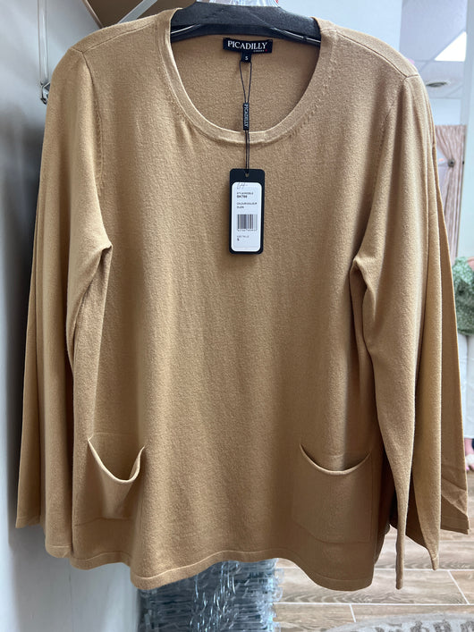 Picadilly Dijon two pocket sweater