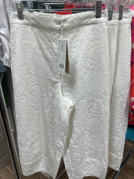 Noen textured white pull on pants