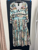 PURE multi v neck maxi dress