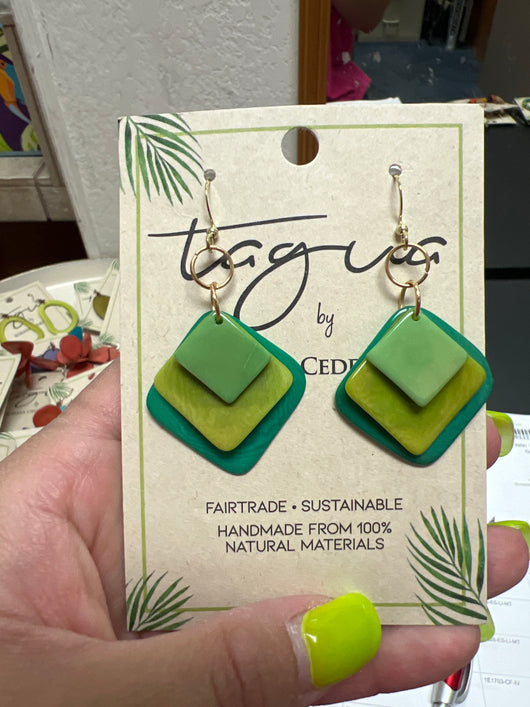 Tagua Minerva earrings