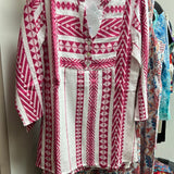 Parsley & Sage pink white stripe tunic