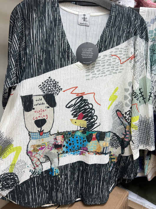 INoah v neck dog tunic