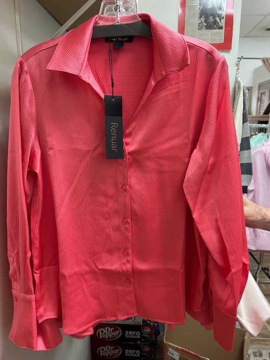 Renuar waffle shirt melon