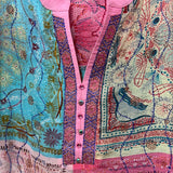 AZI pink blue rhinestone Olivia top