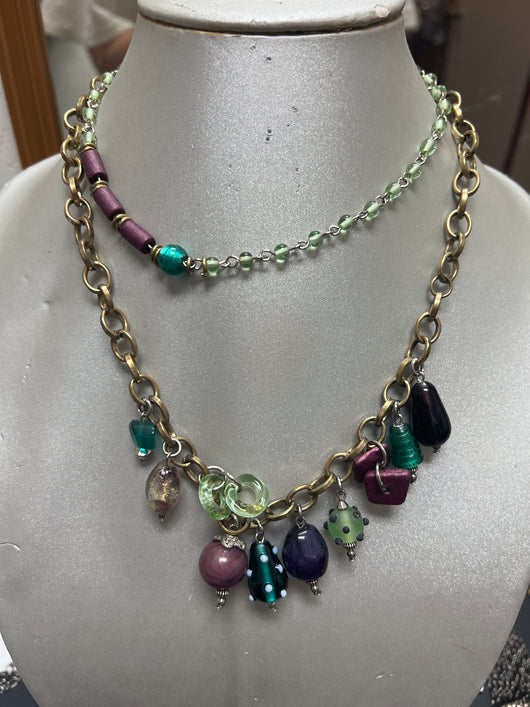 Water & wave enchanted forest necklace