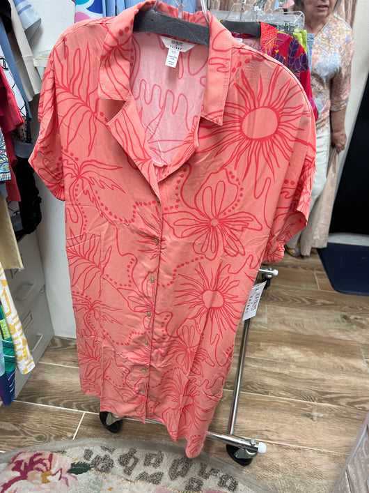 Tribal Rio coral dress