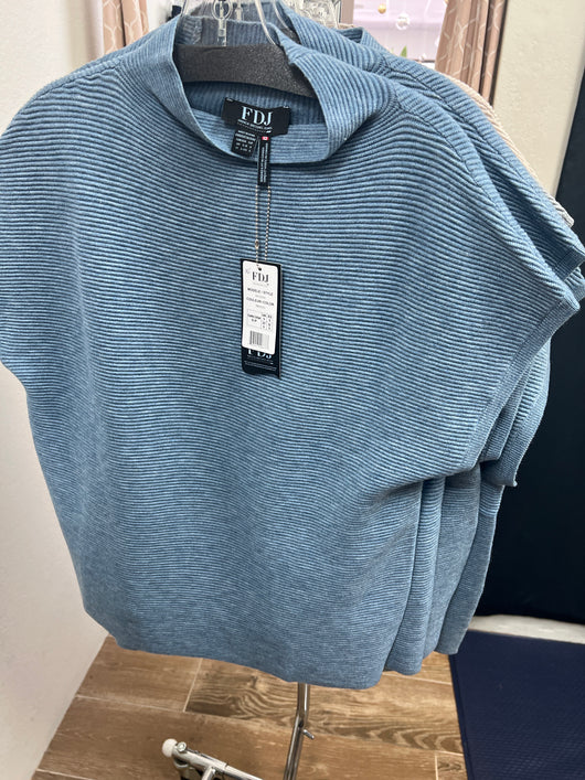 FDJ ribbed cap sleeve top indigo