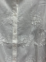 Tribal white button up embroidered shirt