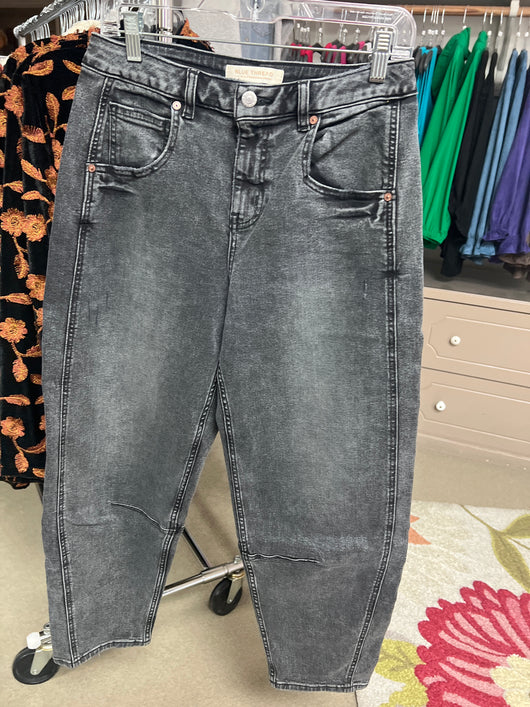 Tribal charcoal barrel jeans
