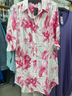 Boho Chic white pink floral dress
