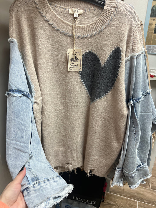 Easel oatmeal chambray <3 sweater
