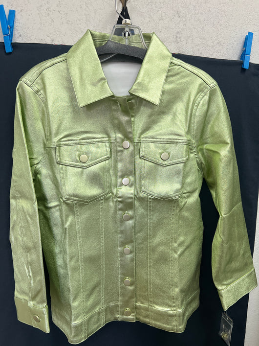 AZI metallic moss green jacket
