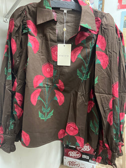 Entro brown floral top