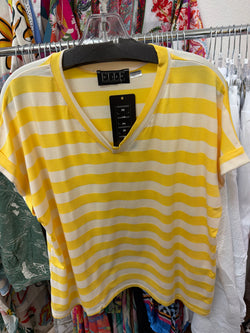 Elle yellow stripe shirt