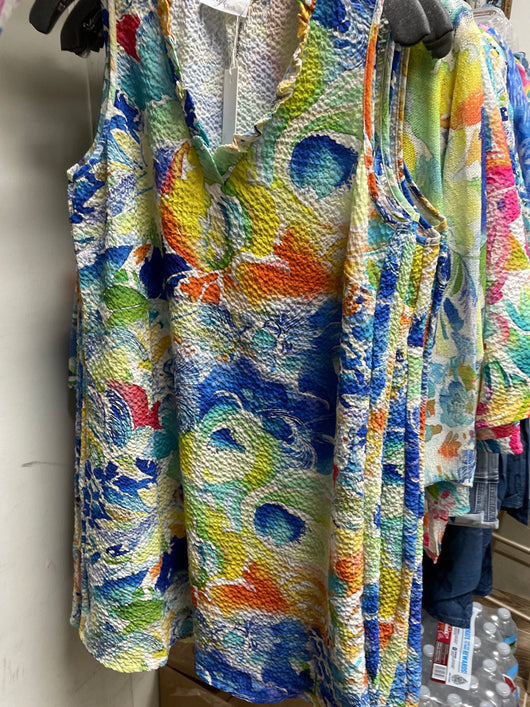Ethyl blue green multi dress