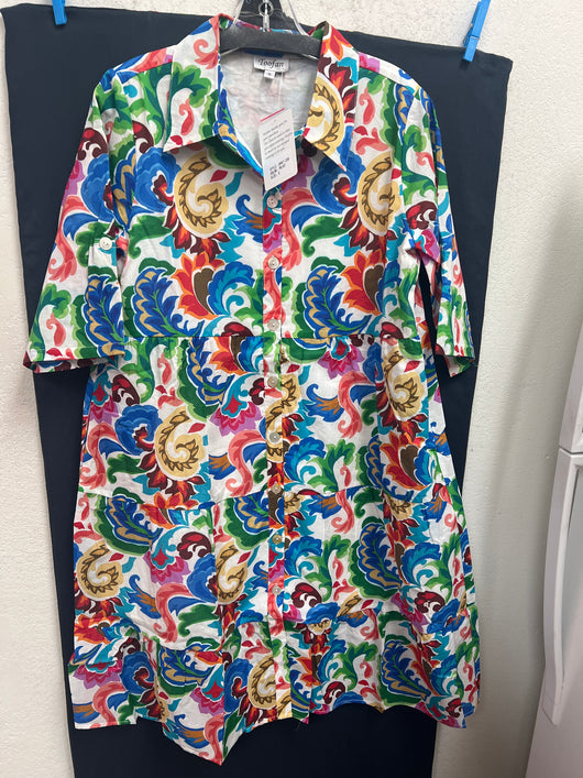 Toofan blue multi paisley cotton dress