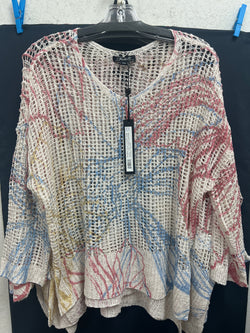 Charlie B mesh corolla print sweater
