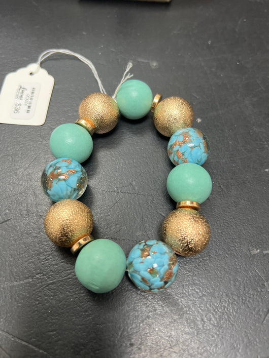 Lordane chunky turquoise bracelet