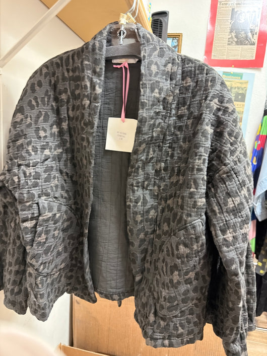 Me & Gee quilted leopard jacket
