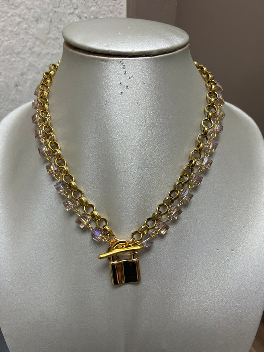 Julio double strand mailbox necklace