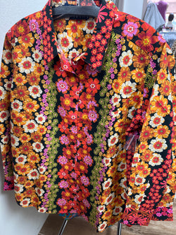 APNY black floral button up shirt