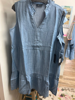 APNY sleeveless chambray dress