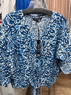 Charlie B reef print blue top