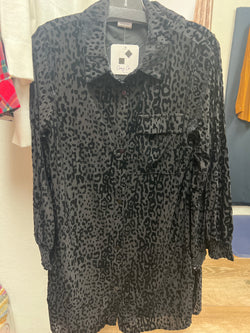 Cozy Co black burnout leopard dress