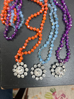 Crystal bling necklaces