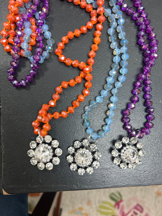 Crystal bling necklaces