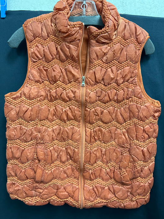 Picadilly burnt orange textured vest