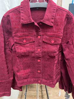 AZI wine jeweled jacket
