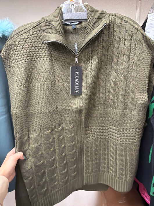 Picadilly Dark Olive Sweater