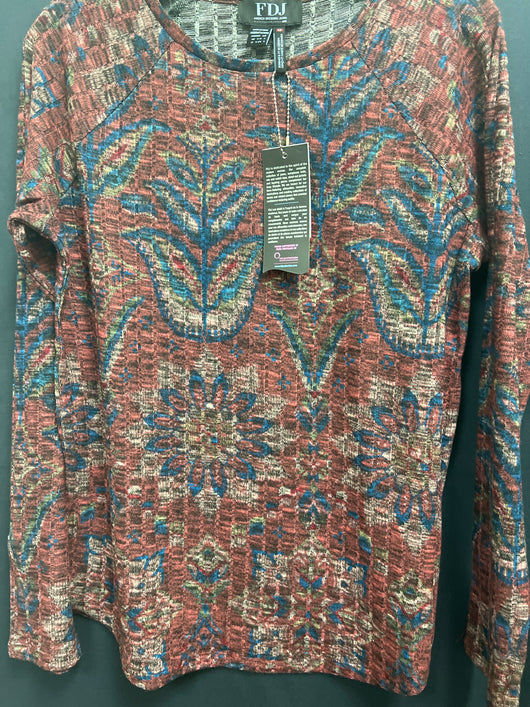 FDJ long sleeve soft ribbed shirt rust spiro