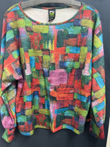 PURE multi color block l/s top