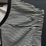 Gabby Isabella black white stripe v neck top