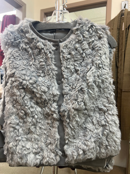 JOH grey faux fur vest