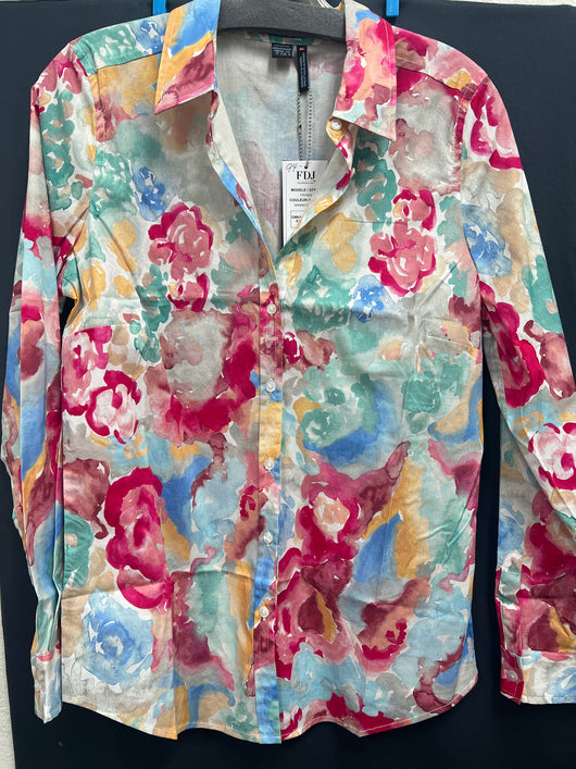 FDJ grand floral multi button up shirt