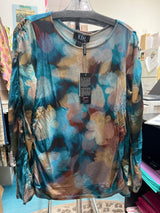 FDJ northern lights blue multi top