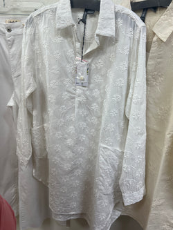 ANU white embroidered tunic