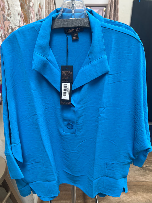 Renuar azure blue top