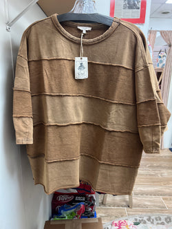 Easel brown stripe shirt