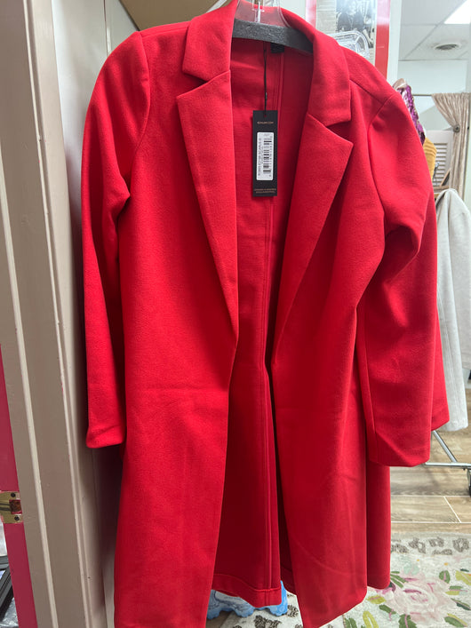 Renuar scarlet brushed knit coat
