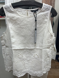 Charlie B white eyelet tank